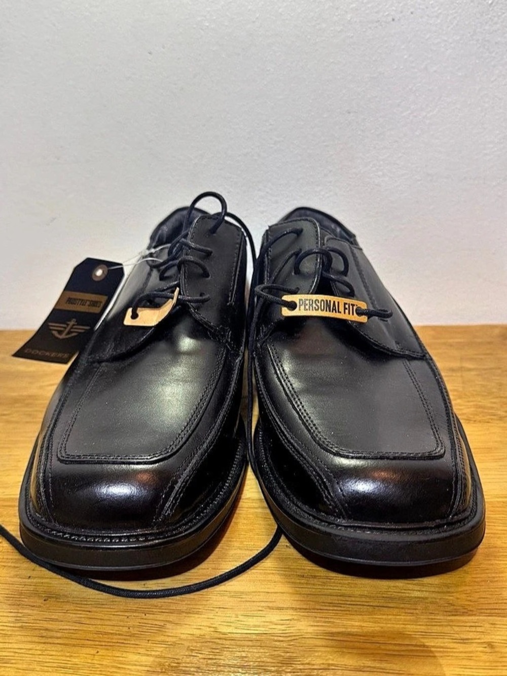 NWT Dockers ProStyle All Motion Comfort Black Leather Dress Oxfords Men's 10M